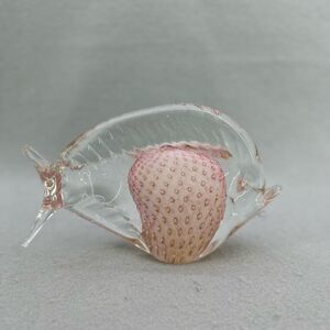 Oggetti Murano Bullicante Glass Fish, Murano Glass Fish Sculpture, Pink Murano S